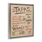 Stupell Industries Spanish Tapas Menu Floater Framed Canvas Wall Art Design by June Erica Vess